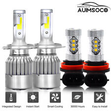 4pc LED Headlight High Low Fog Light Bulbs Combo Kit For Toyota Tundra 2014-2020 picture