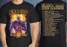 Hot Exodus Hate Machine European Tour 2026 Two Sided Tee S-4XL picture