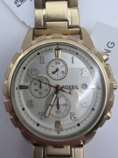 Fossil Dean Chronograph Gold Tone Stainless Steel Watch FS4867IE New in Box picture