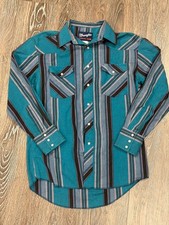 Vintage USA Wrangler Brushpopper Stripe Rodeo Cowboy Western picture