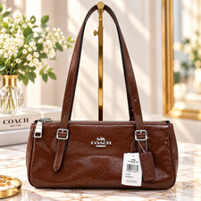 Coach Asher Shoulder Bag In Leather Maple CBJ05 Outlet Fast Shipping picture