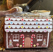 Authentic BETSEY JOHSON GINGERBREAD 2 compartments flap Crossbody  picture