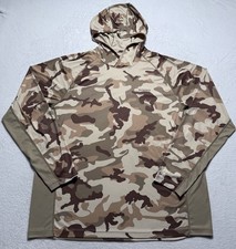 Simms SolarFlex Hoody Mens XL Camo Performance Fishing Sun Hoodie Shirt UPF 50 picture