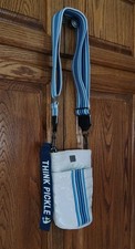 Think Royln Pickle Ball Insulated Water Bottle Bag White Patent 9.25x7.5x4 EUC picture