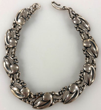 Vintage Hayat Sterling Silver Floral Necklace, Signed picture