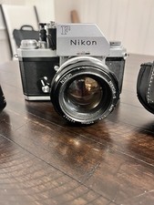 Early Chrome Nikon F Film Camera + Nikkor-S 55mm f/1.2 Lens | Vintage Japan Rare picture