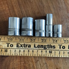Vintage Wizard Socket Lot Made in the USA Chrome picture