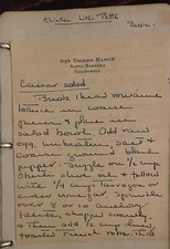 1904 HANDWRITTEN COOKBOOK SAN YSIDRO RANCH COCKTAILS PIES PRESERVES GIN FIZZ picture