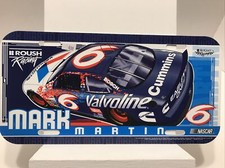 NASCAR Mark Martin #6 Roush Racing Plastic Collector's License Plate (12