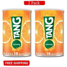 (2 pack) Tang Jumbo Orange Drink Mix with Vitamin C, 58.9 oz Canister New picture