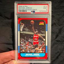 1996 Fleer Premier Ultra MICHAEL JORDAN Decade of Excellence PSA 9 NBA GOAT picture