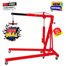 Heavy Duty Engine Hoist Leveler Cherry Picker Shop Crane Load Lift Tool 1500 Lbs picture