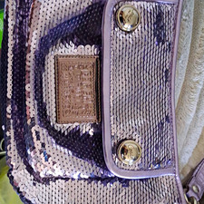 Coach Poppy Sequin Handbag Vintage Purple 2-Way Spotlight picture
