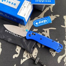 Benchmade 535 Custom Bugout CPM-S30V BLADE Blue Grivory Handle Folding Knife picture