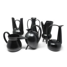 Set of Six 1990s Italian Bucchero 
