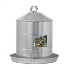 FARM-TUFF Double Wall Cone Top Galvanized Poultry Fountain, 5 Gallon Capacity picture