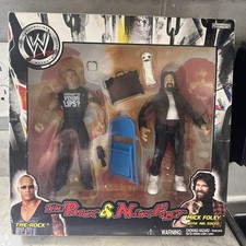 2004 Jakks Pacific WWE The Rock Mick Foley K-Mart Exclusive 2 Pack New Fast Ship picture