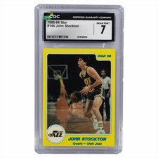 1985-86 Star John Stockton #144 CGC NM 7 picture