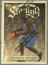 ) 1996-97 Finest Stephon Marbury RC #253 Sterling Silver w/ Coating Timberwolves picture