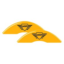 MGP Gloss Yellow Caliper Covers w MGP Engraving Full Kit, 4 pcs picture