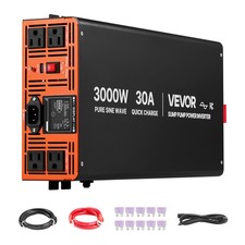 VEVOR 3000W Sump Pump Battery Backup System LCD Pure Sine Wave Power Inverter picture
