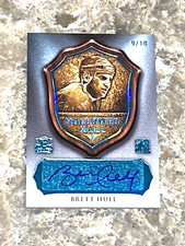 2015-16 Leaf ITG Hallowed Hall Autograph Brett Hull #HH-BH2 Auto Red Wings 9/10 picture