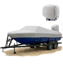 FOCEAN Boat Cover for 17-19ft Boats, 1200D Waterproof Heavy Duty Tarp & Straps picture
