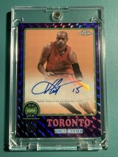 2024-25 Topps Chrome Auto Vince Carter #73TA-VC Purple Geometric Refractor (AU) picture