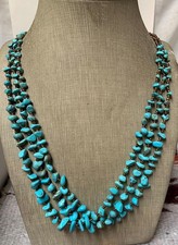 Gorgeous ethnic multi-strands turquoise nuggets necklace(y416b-w2.5) picture