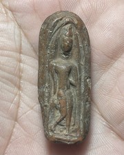 Vintage Thai Standing Buddha Amulet Sacred Buddhist Talisman Thailand picture