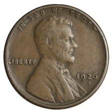 1926-S Lincoln Wheat Cent Penny Better Grade Complete Your Album picture