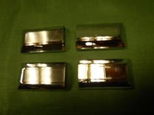 New Repo 1970 1977 GM Cars Door Pull Strap End Caps Chrome Set of 4 picture