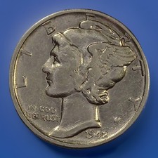 1942/1 Mercury Dime Overdate – Strong Clear Date -Popular Variety- Philadelphia picture