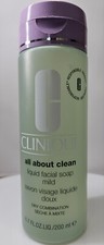 Clinique All About Clean Liquid Facial Soap Mild 6.7oz / 200ml Dry Combo Skin  picture