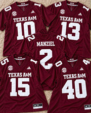 Adidas Texas A&M Aggies Johnny Manziel #2 Football Jersey Maroon all players picture