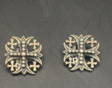 James Avery Sterling Silver Maltese Cross Earrings Clip-on  Retired picture