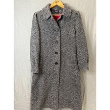 Vintage Miss New Yorker Tweed Long Trench Coat picture