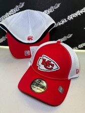NWT New Era 39Thirty Kansas City Chiefs Team Logo Red White Flex Fit Hat MENS picture