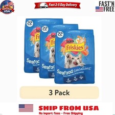 3 PACK Purina Friskies Dry Cat Food Seafood Sensations With Salmon, Tuna, 22 lb. picture