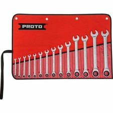 Proto JSCRT-14S 14-Piece Combination Non-Reversible Ratcheting Wrench Set-12 PT picture