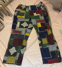 Stüssy Men’s Multicolor Patchwork Stussy Patchwork Cord Beach Pant Size XL Minty picture