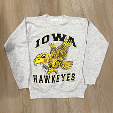 Vintage 1991 HERO Iowa Hawkeyes Gray Crewneck Sweatshirt Size M  picture