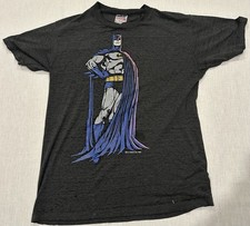 Vintage 1989 Batman DC Comics Oneita Power 50 Shirt USA L Distressed picture