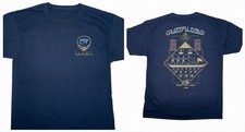 Vintage Grateful Dead Egypt 78 T-SHIRT Navy 2 side, Stanley Mouse Reprint BTH80 picture