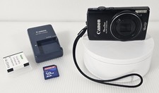Canon PowerShot ELPH 330 HS Black 12.1MP 10x Wi‑Fi Camera, New Battery Bundle  picture