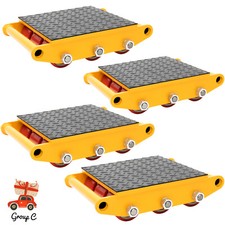4PCS 15T Heavy Duty Machine Dolly Skate Machinery Roller Mover Cargo Trolley picture