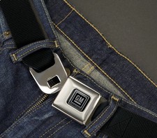 Official GM Logo seatbelt Seat Belt style Belt and Buckle combo BUCKLE-DOWN picture