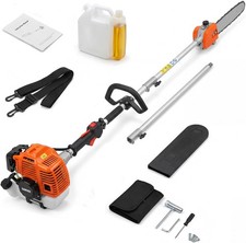 52CC Gas Pole Saw 2 Stroke Tree Triming Extension Pole 12'' Cutting 1.2L Tank picture