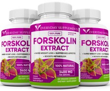 3 x Forskolin Maximum Strength 100% Pure 3400mg Rapid Results Forskolin Extract picture