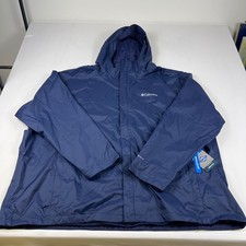 Columbia Watertight II Jacket 4X Navy Blue Omni-Tech Waterproof Rain Coat NWT picture